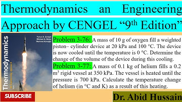 Determine change in volume and T  |P 3-76, 77|ThermodynamicsAn EngineeringApproachbyCENGEL9thEdition