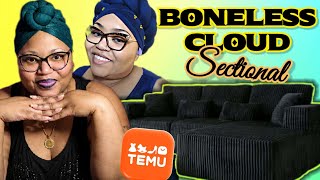 WE LIFTED OUR SOFAS🦵🏽🛋️ | TEMU Cloud Sectional Couch - Part 3️⃣