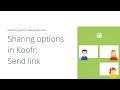 Sharing options in koofr send link
