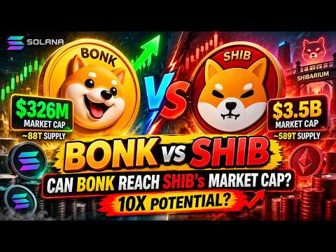 BONK vs SHIB: Can BONK Reach Shiba Inu’s $3.5B Market Cap? 🚀 10X Potential?