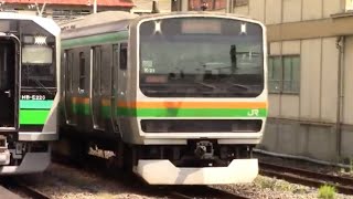 E231系1000番台K-31編成上野東京ライン東海道線直通普通小田原行きがJR高崎駅4番線を発車するシーン 2026.4.25