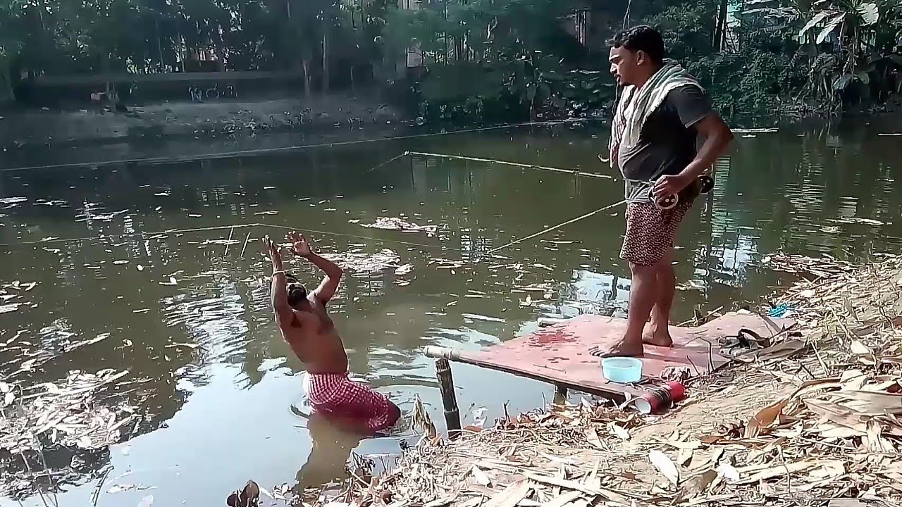Big rui fish hunting at pond || west bengal || India 