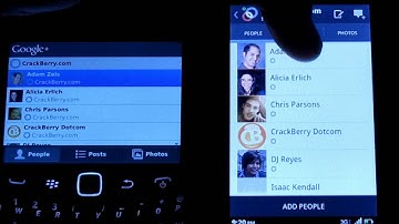Comparison between Google+ for Android and App for Google+ for BlackBerry smartphones