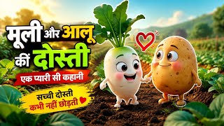 The Sweetest Friendship Story 🥕🥔When a Radish Met a Potato ❤️ | Cute Cartoon Story #RadishAndPotato Guide