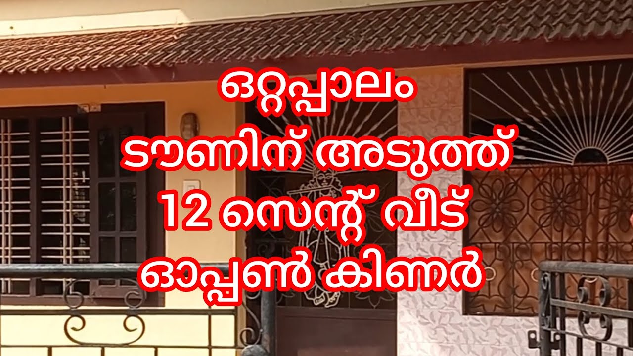ഒറ്റപ്പാലം ടൗണിന് തൊട്ട് 12 സെന്റ് ഓപ്പൺ കിണർ ഉള്ള വീട് 
