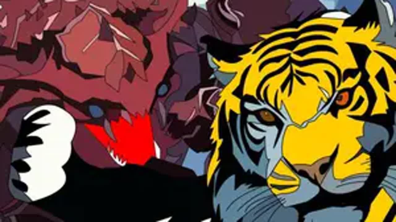 重生黑虎王，擊敗蠍子，轉身再見大猩猩衝來 沙雕動畫 二次元 動畫 原創動畫