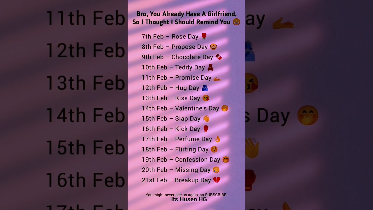 Valentine’s Week & Anti-Valentine’s Week Full List 2026 | Feb Special Days for Couples & Singles 🌹💔