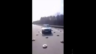 Экзамен на вождение на Украине. Мины на дороге.