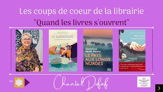 Les coups de coeur de Chantal #10 ~ Librairie "Quand les livres s'ouvrent".