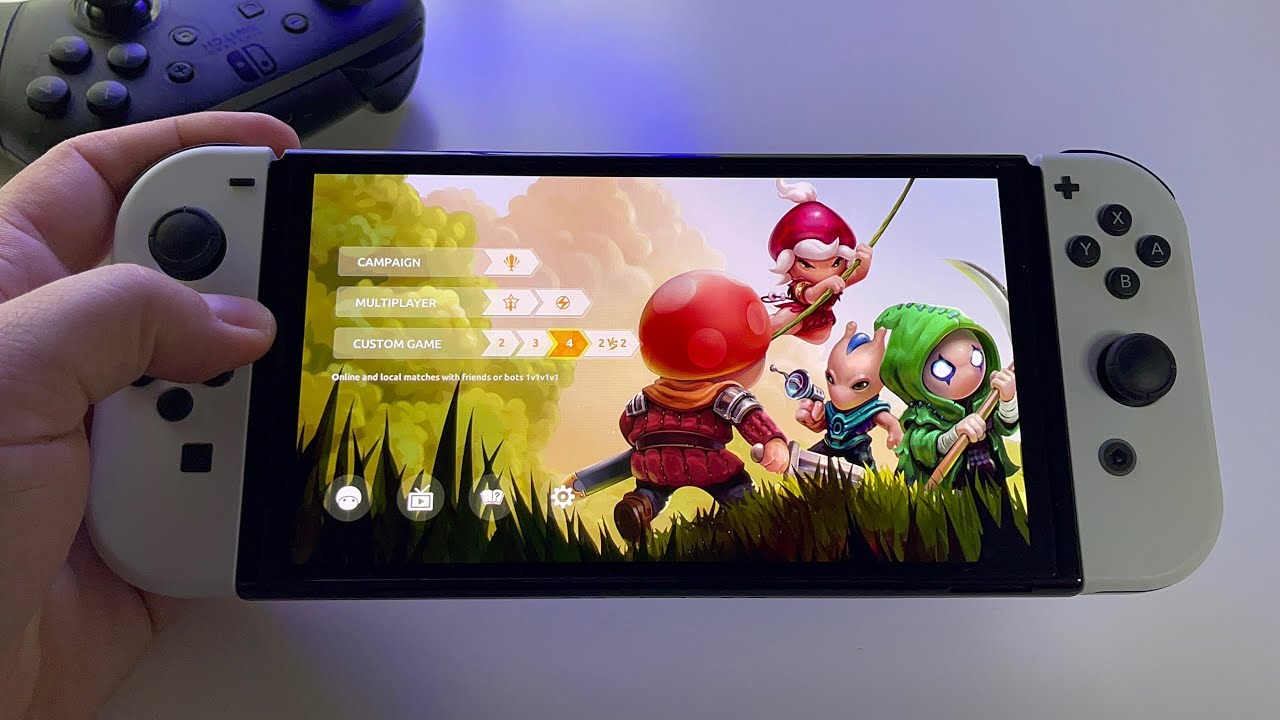 Mushroom Wars 2 in 4 min Review | Switch OLED handheld gameplay