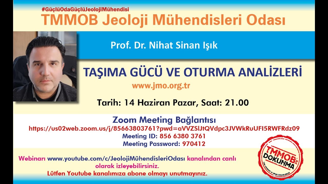 TAŞIMA GÜCÜ VE OTURMA ANALİZLERİ (Prof. Dr. Nihat Sinan IŞIK)