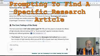 Prompting To Find A Specific Research Article