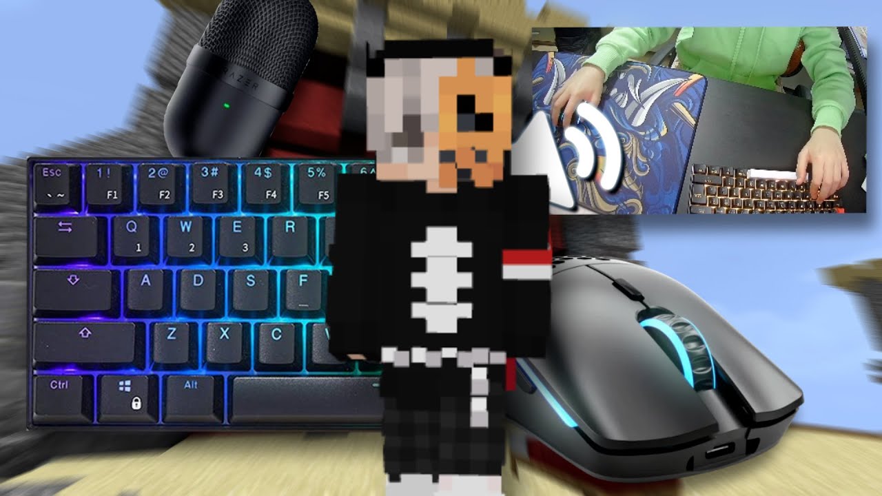 1500FPS Minute ASMR Keyboard + Mouse Sounds | Hypixel Bedwars