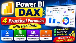 Power BI DAX Tutorial with the Help of AI 🤖 | 4 Practical DAX Formulas | Copy, Paste & Learn