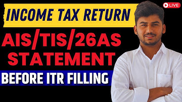 How to Check AIS, TIS, 26AS Online Before Filling ITR Live #aistis26as