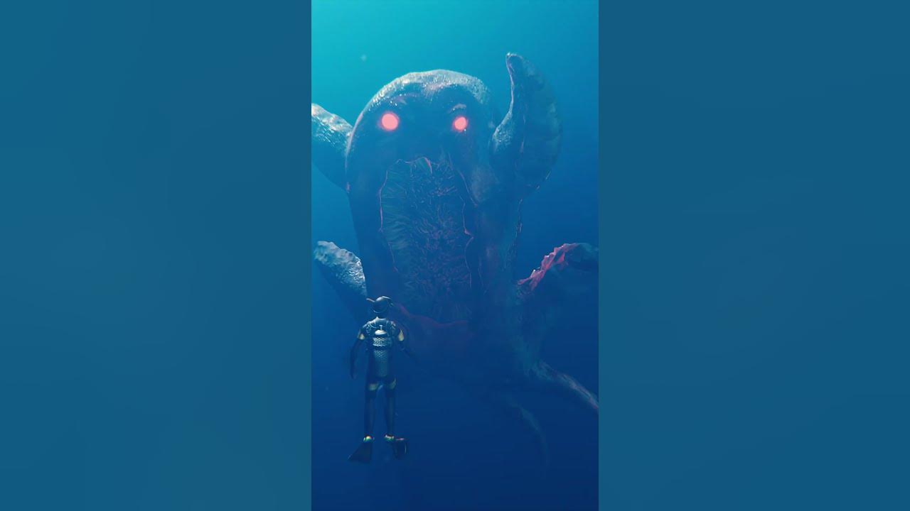 Giant creature under the ocean  #shorts  #creature #thalassophobia