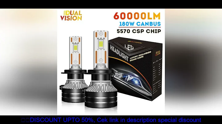 K5C H7 LED 60000LM Headlights Canbus 8000K H1 H4 H11 9012 HIR2 H8 H9 9005 9006 HB3 HB4 High Power 60