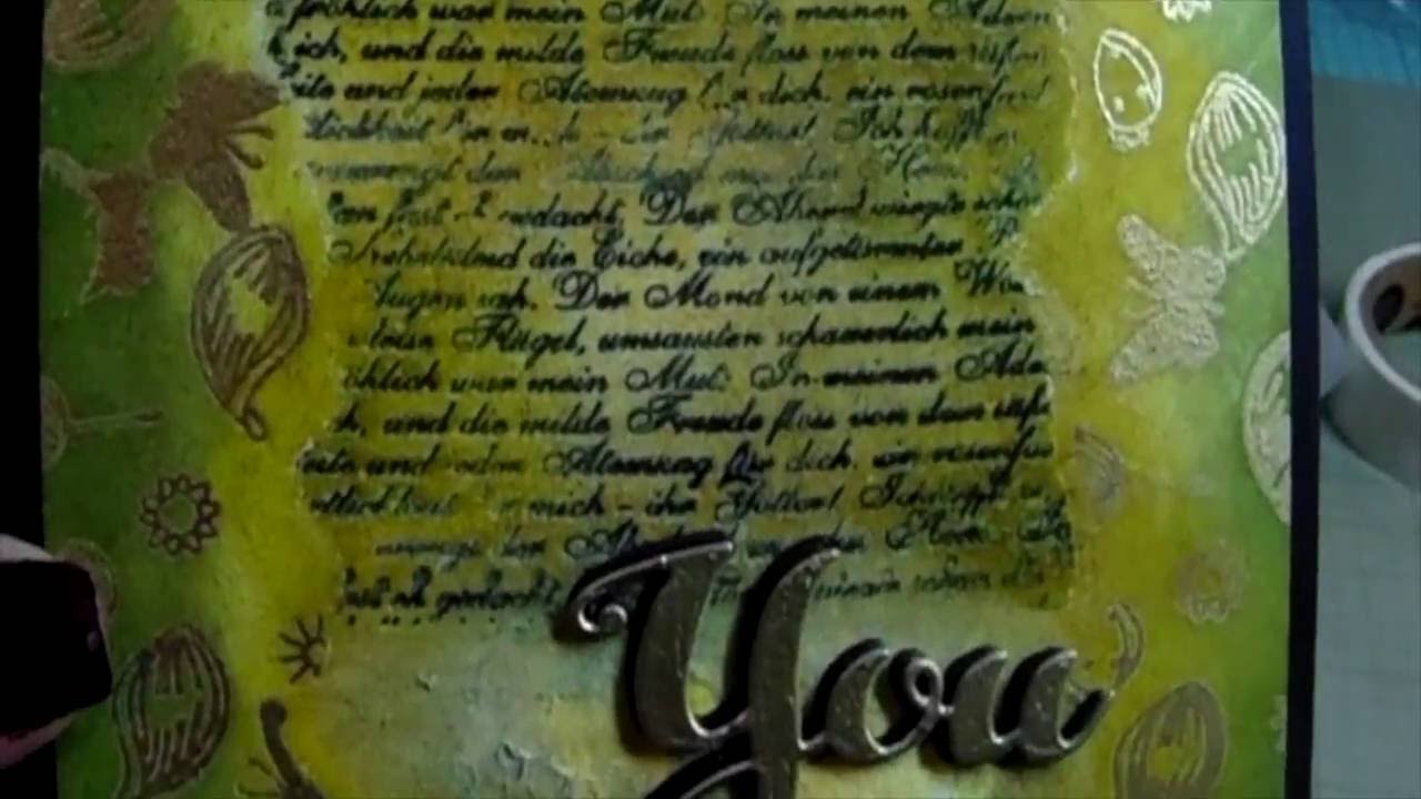 Script Ink Transfer Technique ....Using Post It Notes - YouTube