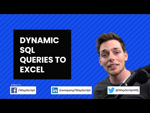 Write Dynamic Files from SQL Data to Excel Workbooks