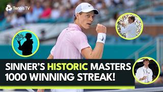 Jannik Sinner's Incredible 37 SET Streak At Masters 1000s 😳 | How The Italian Made History Information