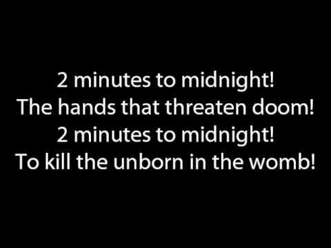 Iron Maiden - 2 Minutes To Midnight Lyrics (HD)