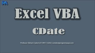 EXCEL METODOS VBA CDATE