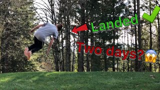 Side flip progression! (Only 2 days)😱