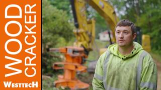 Woodcracker C550 and R1300 on the CAT330 Interview with Hugo Tree