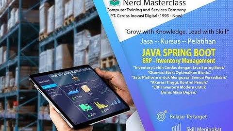 📢 Jasa Kursus Pelatihan Java Spring Boot Microservice ERP & Inventory Management Industri Perusahaan