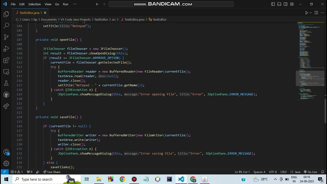 Text Editor Project | With Source Code | Core Java Concepts | Java ...