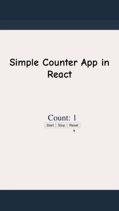 Simple Counter App in React #reactjs #shortsfeed #shorts - YouTube