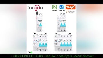 TUYA MCB WIFI Metering Circuit Breaker Smart Life Timer Remote Control Automatic Wireless Interrupto