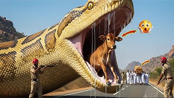 Brave Heroes Save Helpless Calf from GIANT Python