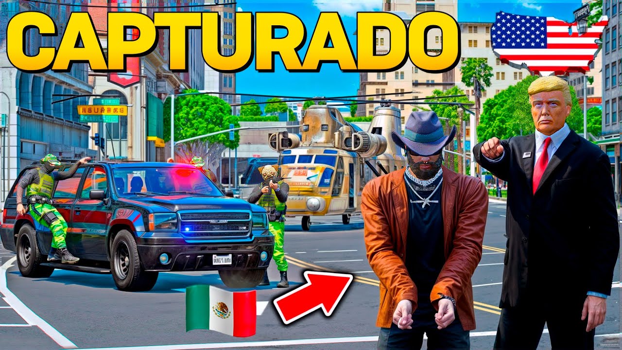CAPTURÉ AL CRIMINAL MÁS BUSCADO POR DONALD TRUMP GTA 5 RP