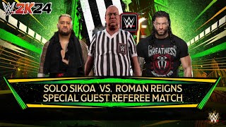 Wwe 2k24 Special Guest Referee Match // Roman Reigns Vs Solo Sikoa #wwegameplay #wwe2k24