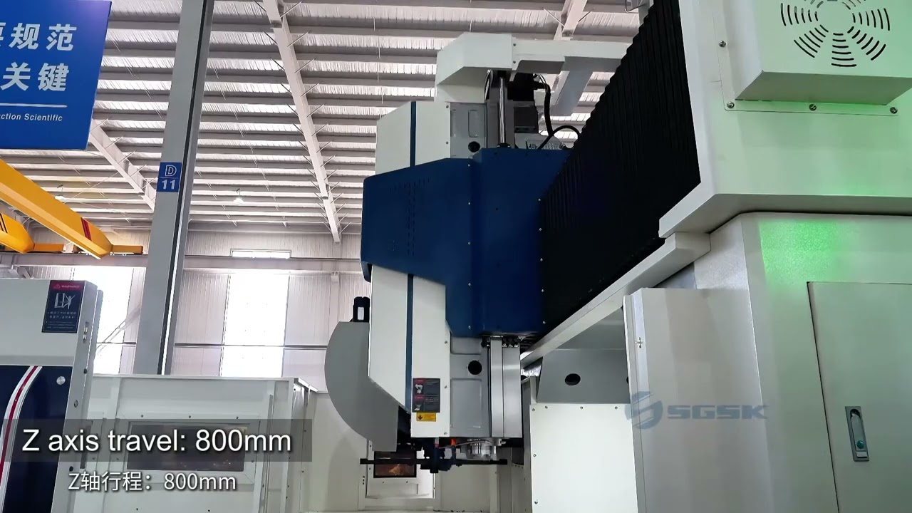Gantry machincing center GMC2518 - YouTube