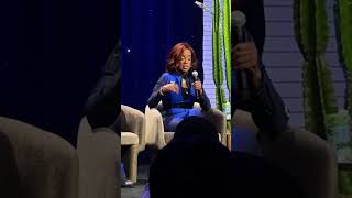 #GayleKing explains the look on her face before the #BlueOrigin #space flight