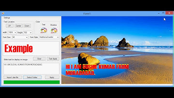How to insert water mark text on image in c#