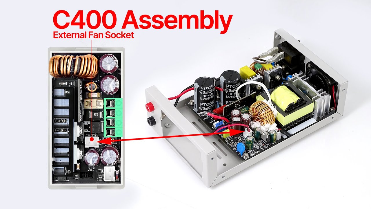 C400 assembly to RK6006(cable connection and AC selector) - YouTube