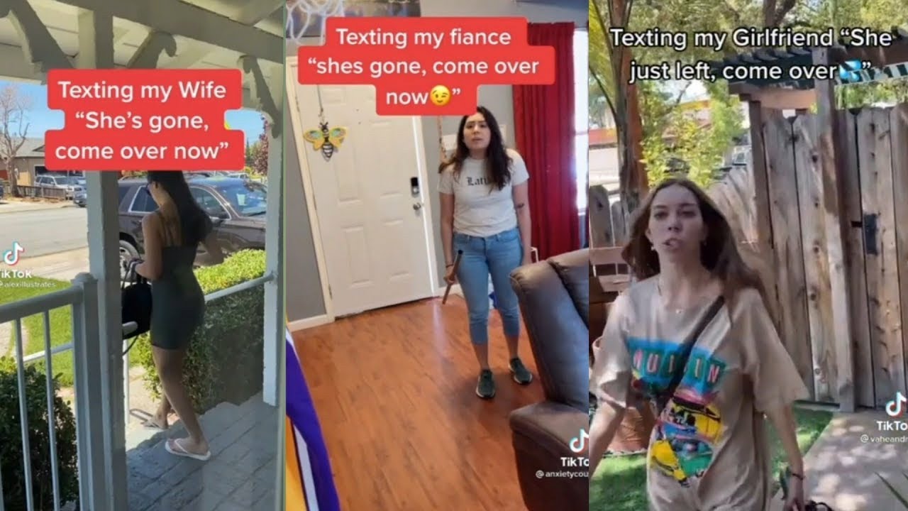 Texting My Wife/Gf "She's Gone, Come Over Now" And See Reaction