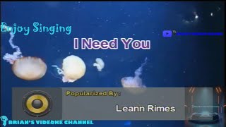 I Need You - Leann Rimes (Karaoke)