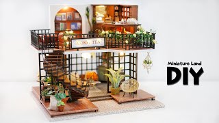 [4K] Momo Forest Tea Shop || DIY Miniature Dollhouse Kit - Relaxing Satisfying Video by Miniature Land 5,468 views 1 month ago 27 minutes