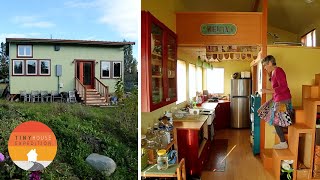 Her 12 ft wide Tiny House with an evolving design  DIY tips!