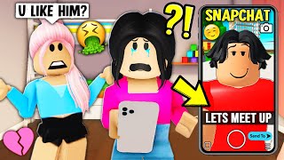 MY SISTERS BOYFRIEND has a CRUSH on ME in ROBLOX SNAPCHAT.. (Brookhaven RP)