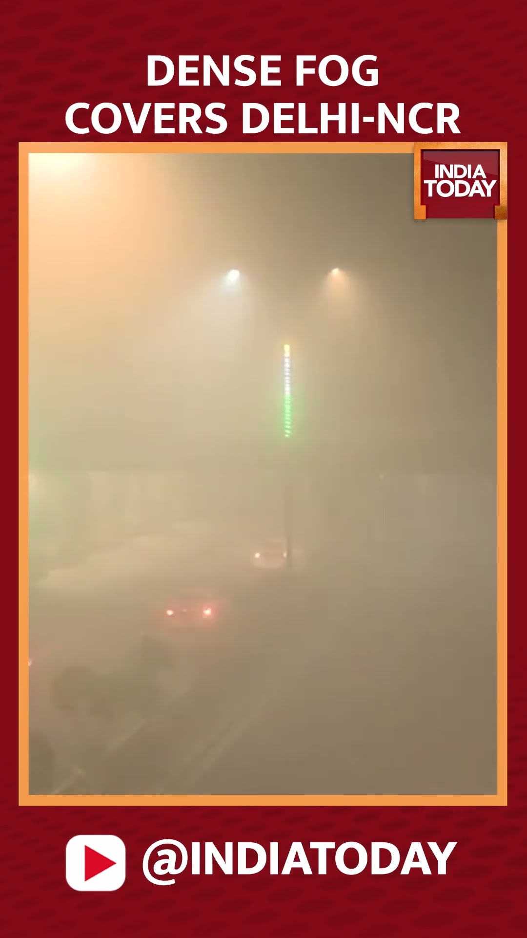 Dense Fog Slows Traffic In Delhi #fog #delhifog #delhiwinter #zerovisibility #shorts #indiatoday