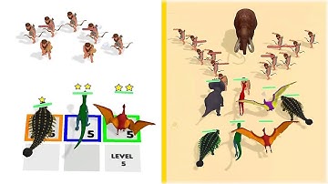 Dinosaurs vs Primitive Humans in Kaiju Fight 3D Game!