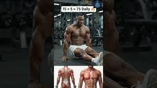 🔥 Mike Tyson Style Push-Ups | 100 Reps Everyday Challenge 💪 AI Anatomy Animation #shorts
