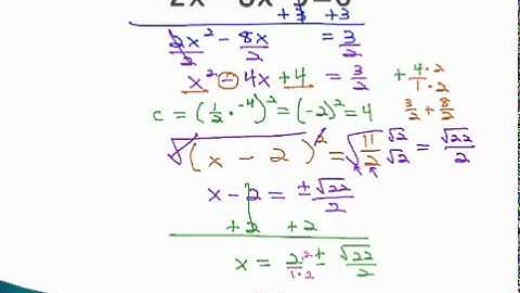 Complete the Square - Irrational and Complex Solutions