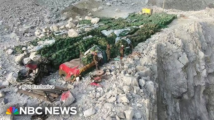 Drone Video Shows People Trapped On Mountain After Taiwan Earthquake