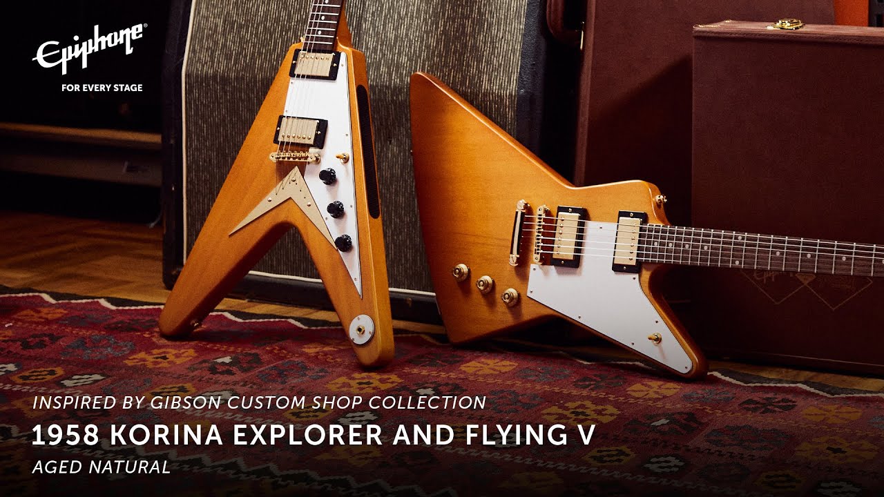 Inspired by Gibson Custom Shop 1958 Korina Explorer and Flying V | Epiphone